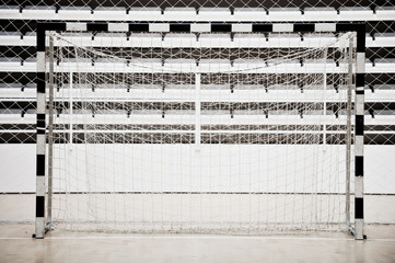 Empty handball net