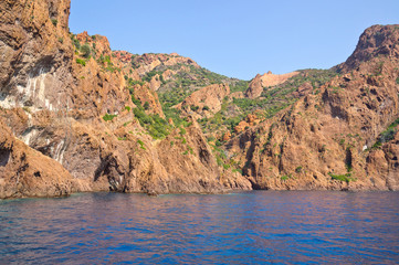 Fototapeta na wymiar Scandola Nature Reserve, UNESCO World Heritage site, Corsica, Fr