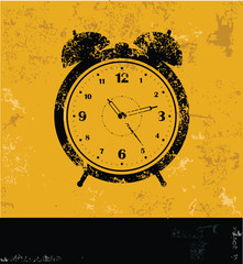 Clock symbol,grunge design