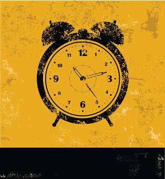 recommend clip art: Clock symbol,grunge design