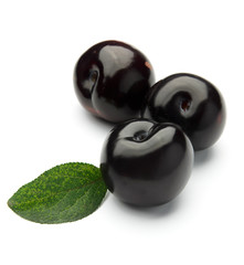 Plum fruits isolated