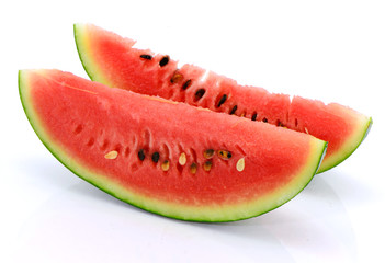 watermelon slice on white background
