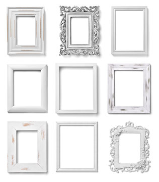 white frame wood background image