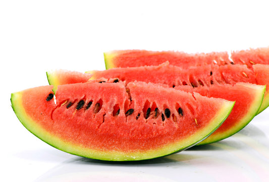 watermelon slice on white background