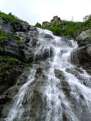 Fototapeta na wymiar Waterfall Capra river on Transfagarasan Road