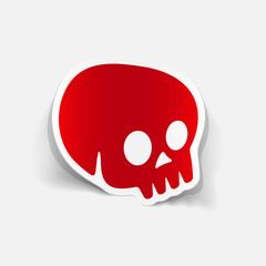 realistic design element: skull