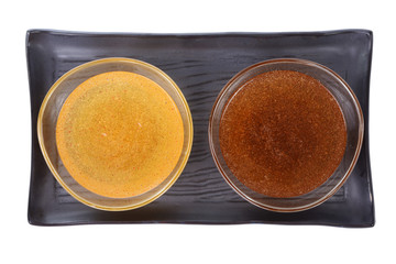 Two different of scrub oil.