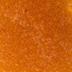 Close-up scrub oil.