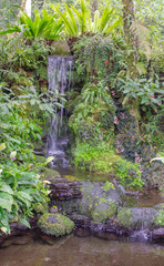Waterfall in the botanical garden of Bedugul Bali