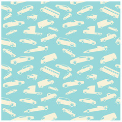 Cars icons and  background, pattern