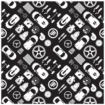 car part icons and Background