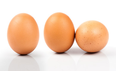 eggs isolated on white background