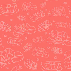 Floral seamless pattern. Vector illustration. Beautiful