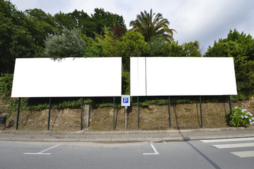 Green Forest park blank two billboards for the user to modify. A