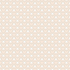Romantic seamless pattern with hearts. Beautiful  vector