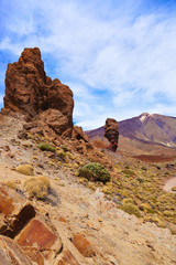Fototapeta na wymiar Finger Of God rock at volcano Teide in Tenerife island - Canary