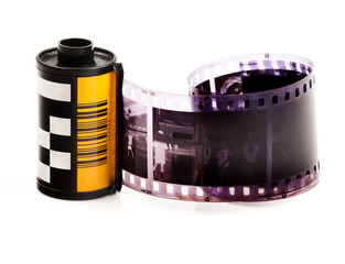 Fototapeta na wymiar 35mm film rolls