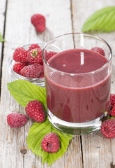 Fresh made Raspberry Juice