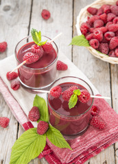 Fresh made Raspberry Juice