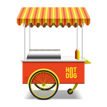 Hot dog, street cart