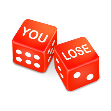 you lose words on two red dice
