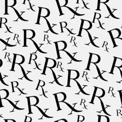 Black and White Prescription symbol Pattern Repeat Background