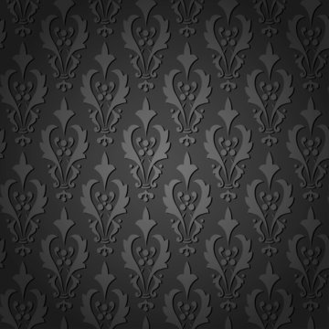 Damask seamless floral pattern. Vintage vector illustration.