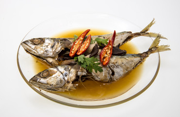 Spicy Mackerel in Sweet Black Sauce (Pla tu tom khem)