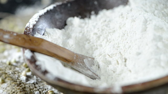 Portion of Buckwheat Flour (seamless loopable)