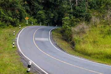 Road at Khao Yai National Park, Thailand