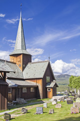 Fototapeta na wymiar Stabkirche in Hedalen