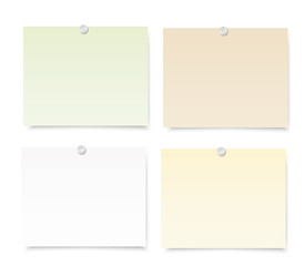 Set of different colored post-it notes