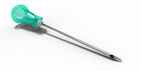 Syringe needle. 3D. 3D rendering