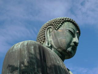 giant buddha at kamakura temple, japan