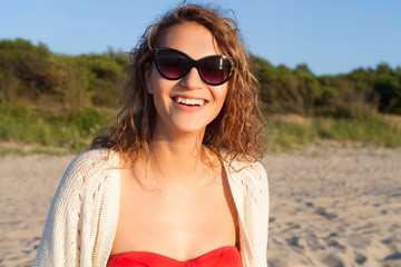 Beautiful girl on a beach