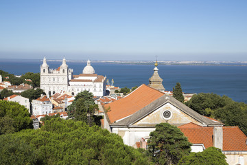 Panorama of Lisbon historical city, Portugal