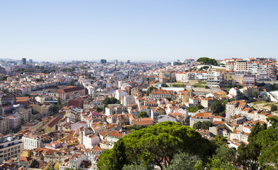 Fototapeta na wymiar Panorama of Lisbon historical city, Portugal