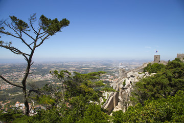 View of the Moors Castle in Sintra, Portugal