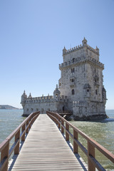 Belem Tower on the Tagus river in Lisbon, Portugal