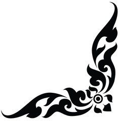 Thai art corner vector