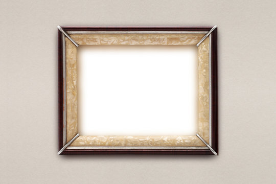 old frame on a colored background