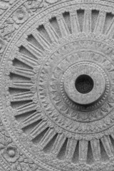 Stone Wheel of Dharma in Wat Phra Si Mahathat
