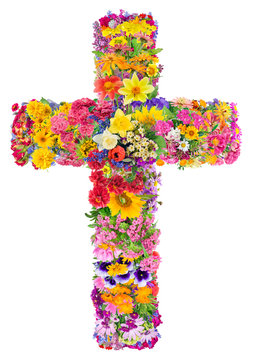 Flowers of a cross of Jesus