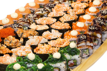 delicious seafood sushi at a Japanese restaurant