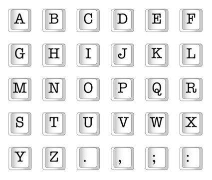 Computer Key Alphabet