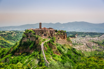 View of the old town of Bagnoregio - obrazy, fototapety, plakaty