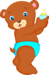 Naklejka premium cute baby bear cartoon