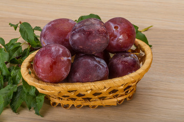 Fresh plums