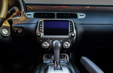 Fototapeta premium Luxury car interior details
