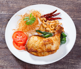 Fried chicken with lemon grass herb